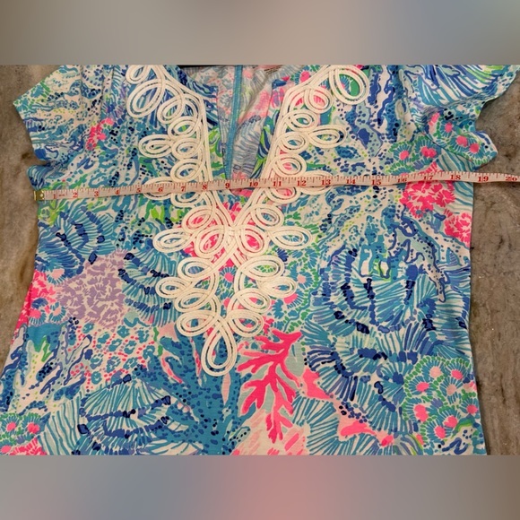 Women’s LILLY PULITZER Brewster Sink or Swim Appliqué neckline dress- Sz L - Picture 11 of 12
